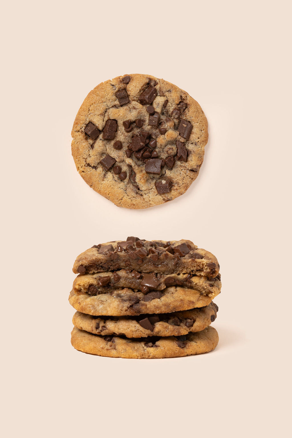 Galletas de chocochips con chispas de chocolate y chunks de chocolate bitter